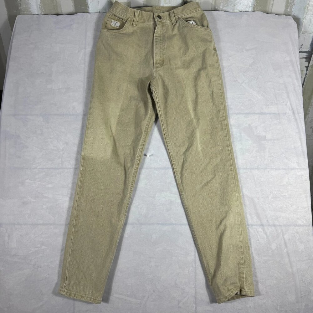 Wrangler Women's Straight‎ Leg Jeans Beige Cotton Comfort Five Pockets 10x32
